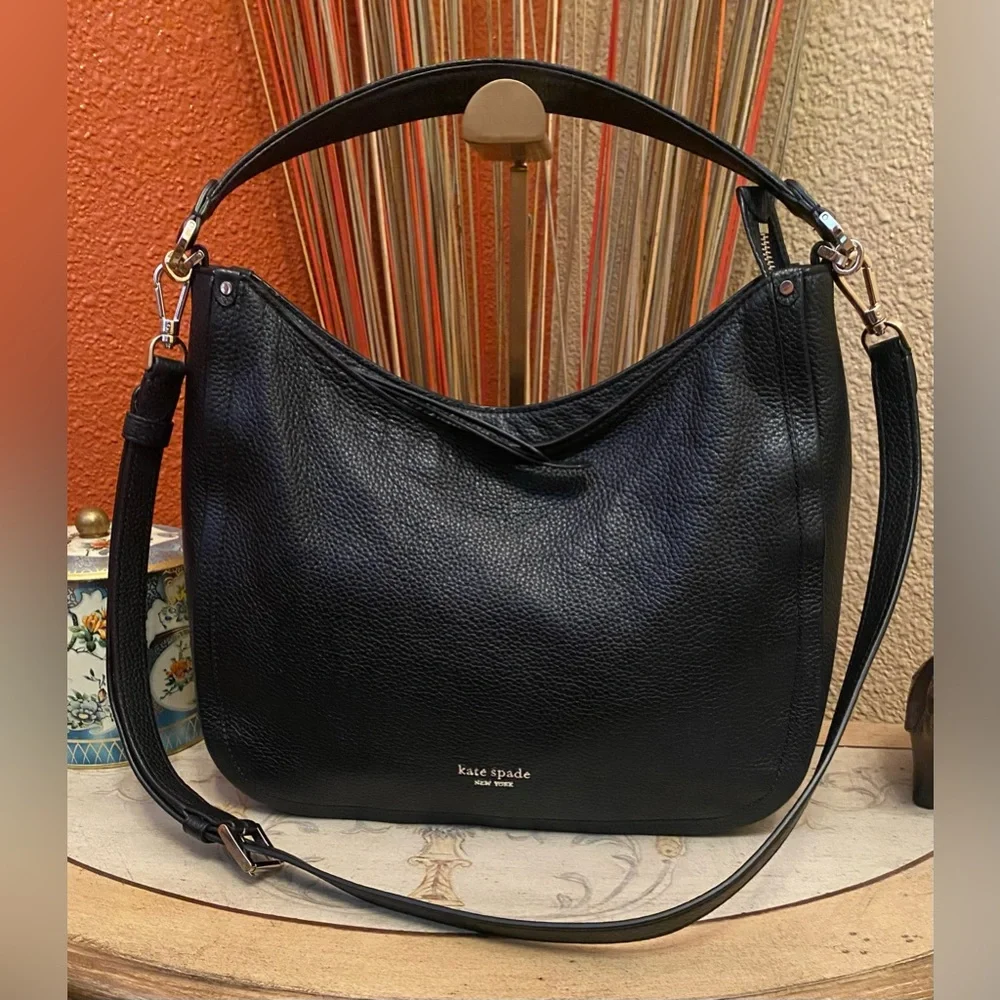 Kate Spade ♠️ - EUC - Roulette Classic Large Black Hobo Bag - Amazing Condition